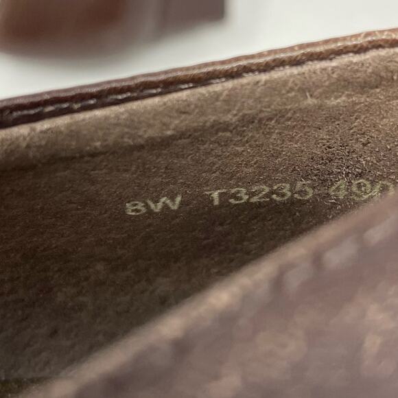 Trotters Brown Leather Doris Block Kitten Heel Pump Womens Size 8 - Picture 8 of 8